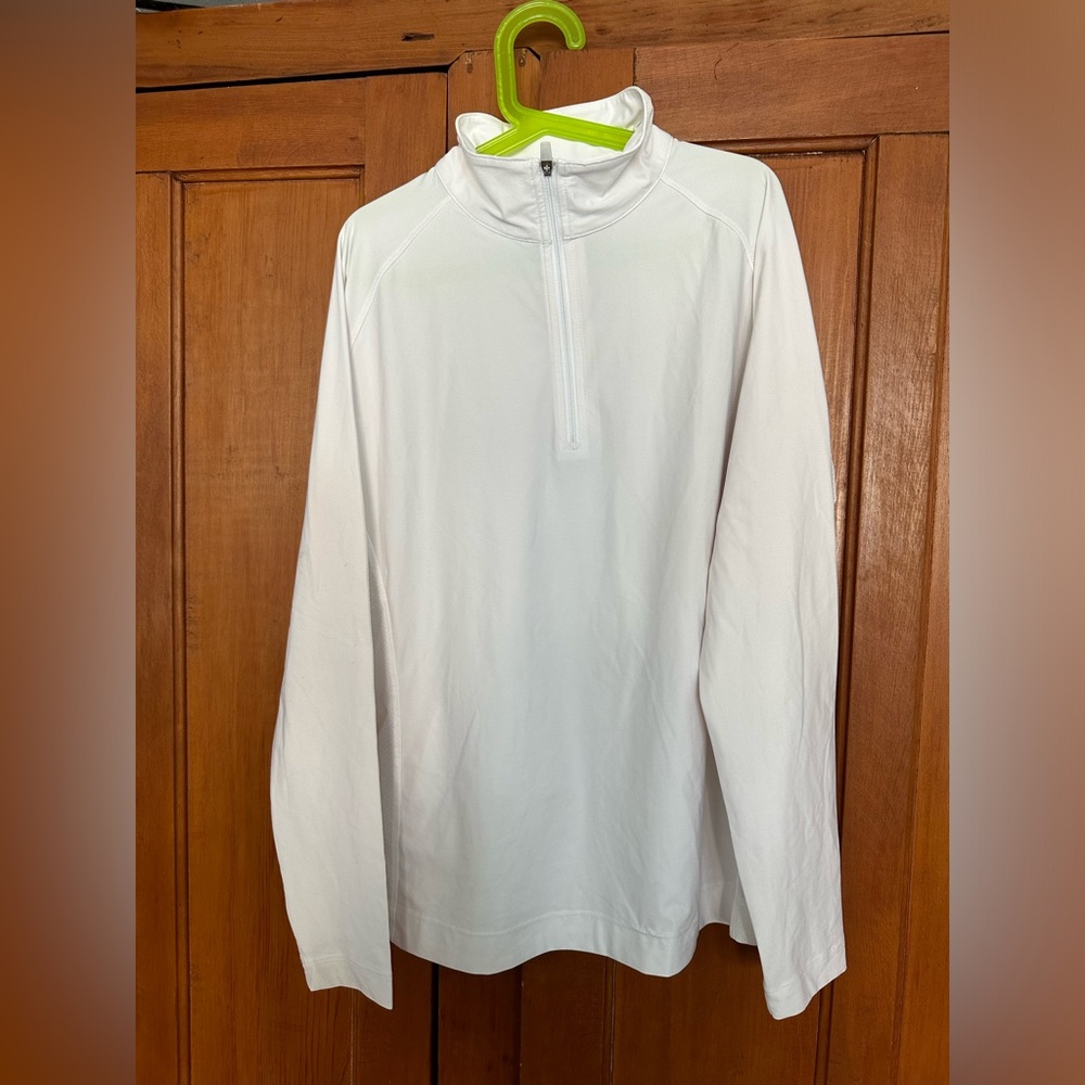 Slazenger Golf kids sports top white zip neck EUC XL